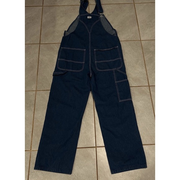 Liberty Bib Overalls Mens 38x30 Blue Denim Farmer Work Country Rancher Cowboy - Picture 8 of 12